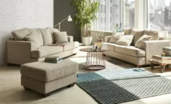 SOHO Großes Loungesofa braun - Webstoff Franka