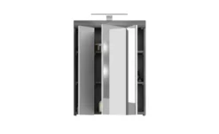 Spiegelschrank SCHLOONSEE, Breite 60cm, inkl. Beleuchtung, 3 Spiegeltüren, 9 Fächer in verschiedenen Farben erhältlich, Badmöbel, Spiegel, Badschrank, Bad Schloonsee