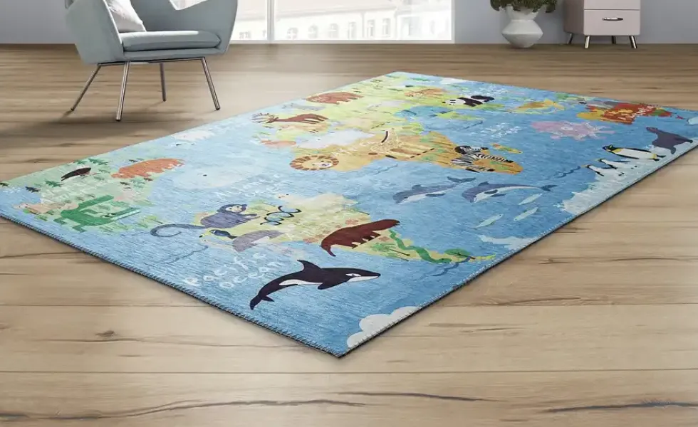 Spielteppich Weltkarte