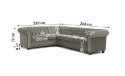 S-STYLE Chesterfield Ecksofa Cleo Blink