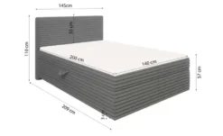S-STYLE Boxbett Cord, mit Stauraum und Topper, H3 Neo
