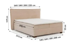 S-STYLE Boxbett mit Bettkasten, Cord, H3 Lovetti