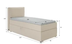 S-STYLE Boxbett mit Stauraum und Topper, H3 Uma