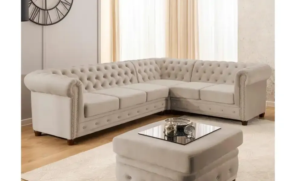 S-STYLE Chesterfield Ecksofa Cleo Blink