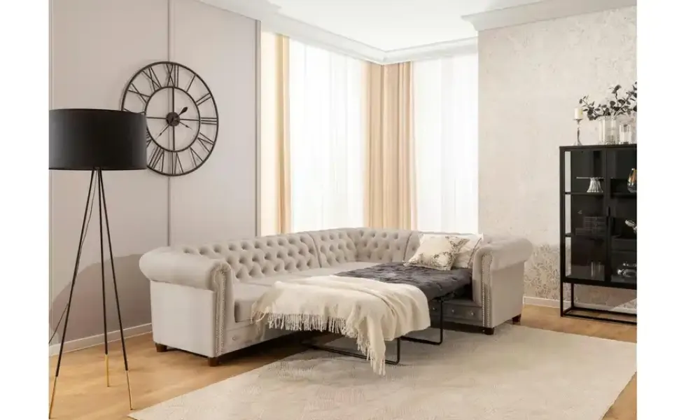 S-STYLE Chesterfield Ecksofa Cleo Blink
