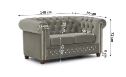 S-STYLE Chesterfield Einzelsofa Cleo Blink