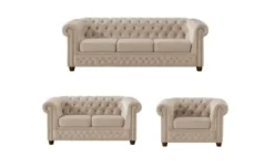 S-STYLE Chesterfield Polstergarnitur 3+2+1 Cleo Blink