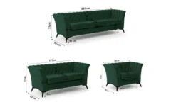 S-STYLE Chesterfield Polstergarnitur 3+2+1 Wilhelm