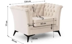 S-STYLE Chesterfield Sessel Wilhelm