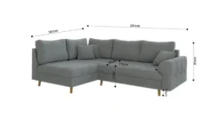 S-STYLE Ecksofa mit Hocker Lars