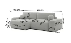 S-STYLE Ecksofa mit Schlaffunktion Puffy