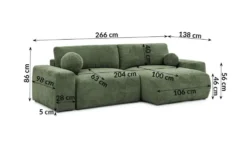 S-STYLE Ecksofa mit Schlaffunktion Puffy