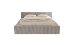 S-STYLE Polsterbett Cord, mit Bettkasten und Lattenrost Noord