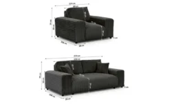 S-STYLE Polstergarnitur 2er-Set Mollis