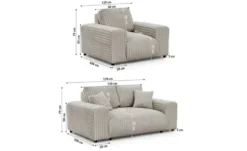 S-STYLE Polstergarnitur 2er-Set Mollis