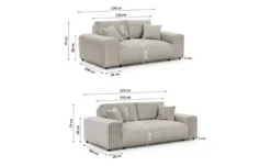 S-STYLE Polstergarnitur 2er-Set Mollis