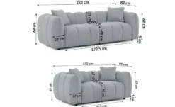 S-STYLE Polstergarnitur 3+2 Nubira