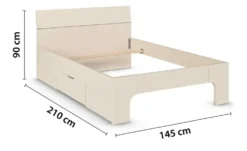 Stauraumbett in beige Frieda