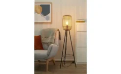 Stehleuchte, 1-flammig, Bambusschirm Woven