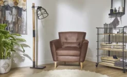 Stehleuchte, 1-flammig, Holz/ Metall schwarz Frame