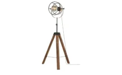 Stehleuchte, 1-flammig, Holz/Metall