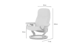 Stressless Relaxsessel mit Hocker Leder Consul M