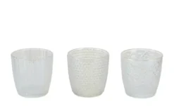 Teelichtglas, sortiert
