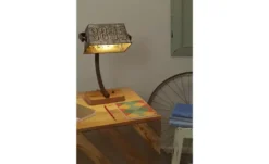 Tischleuchte, 1-flammig, Metallschirm