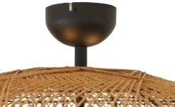 Trio Deckenleuchte, 2-flammig, Schirm aus Sisal
