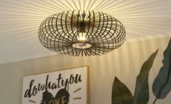 Trio Deckenleuchte, 1-flammig, Metall schwarz ´groß`