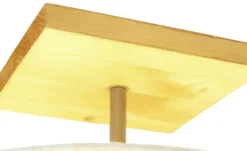 Trio Deckenleuchte, 1-flammig, Nickel-antik/ Holz Elmau