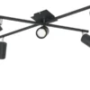 Trio Deckenspot, 5-flammig, schwarz Marley