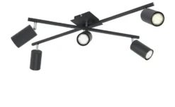 Trio Deckenspot, 5-flammig, schwarz Marley