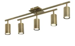 Trio Deckenstrahler, 5-flammig, altmessing