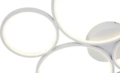 Trio LED-Deckenleuchte, Kreise, weiß Rondo