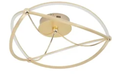 Trio LED-Deckenleuchte, messing-matt, geschwungen ´groß´ Charivari