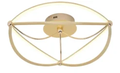 Trio LED-Deckenleuchte, messing-matt, geschwungen ´groß´ Charivari