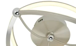 Trio LED-Deckenleuchte, Nickel-matt, geschwungen Charivari