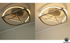 Trio LED-Deckenleuchte, Nickel-matt, geschwungen Charivari