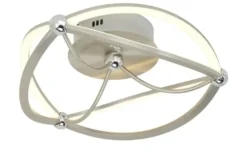 Trio LED-Deckenleuchte, Nickel-matt, geschwungen Charivari