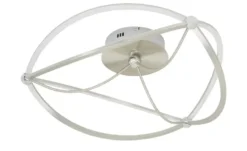 Trio LED-Deckenleuchte, Nickel-matt, geschwungen Charivari
