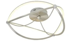 Trio LED-Deckenleuchte, Nickel-matt, geschwungen Charivari