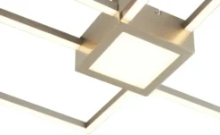 Trio LED-Deckenleuchte Nickel matt
