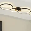 Trio LED-Deckenleuchte, schwarz `Ringe´ Rondo