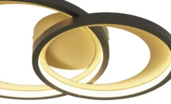 Trio LED-Deckenleuchte schwarz/goldfarben