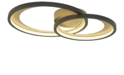 Trio LED-Deckenleuchte schwarz/goldfarben