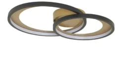 Trio LED-Deckenleuchte schwarz/goldfarben