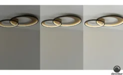 Trio LED-Deckenleuchte, schwarz/ gold ´groß´