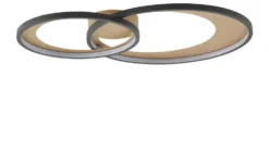 Trio LED-Deckenleuchte, schwarz/ gold ´groß´