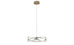 Trio LED-Pendelleuchte messing matt, geschwungen Charivari